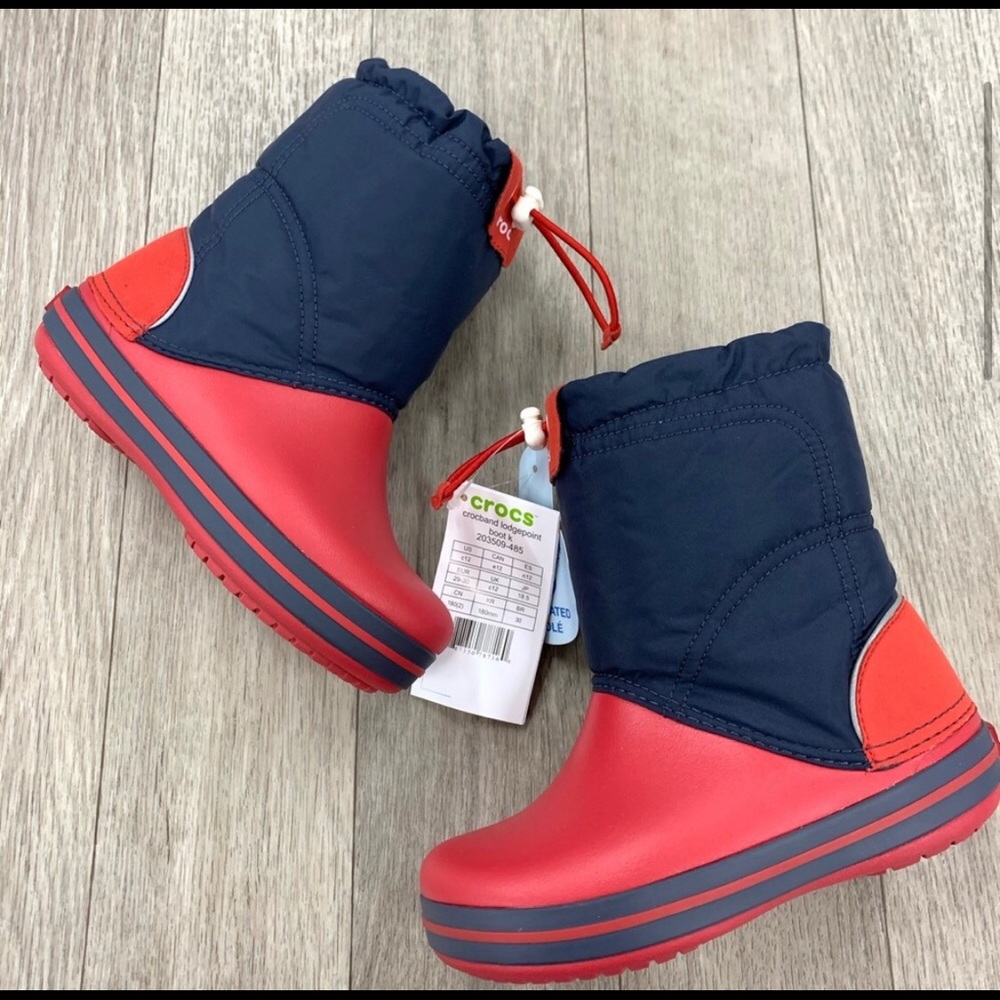 🆕 CROCS Kids Lodgepoint Snow Boots - Picture 2 of 12